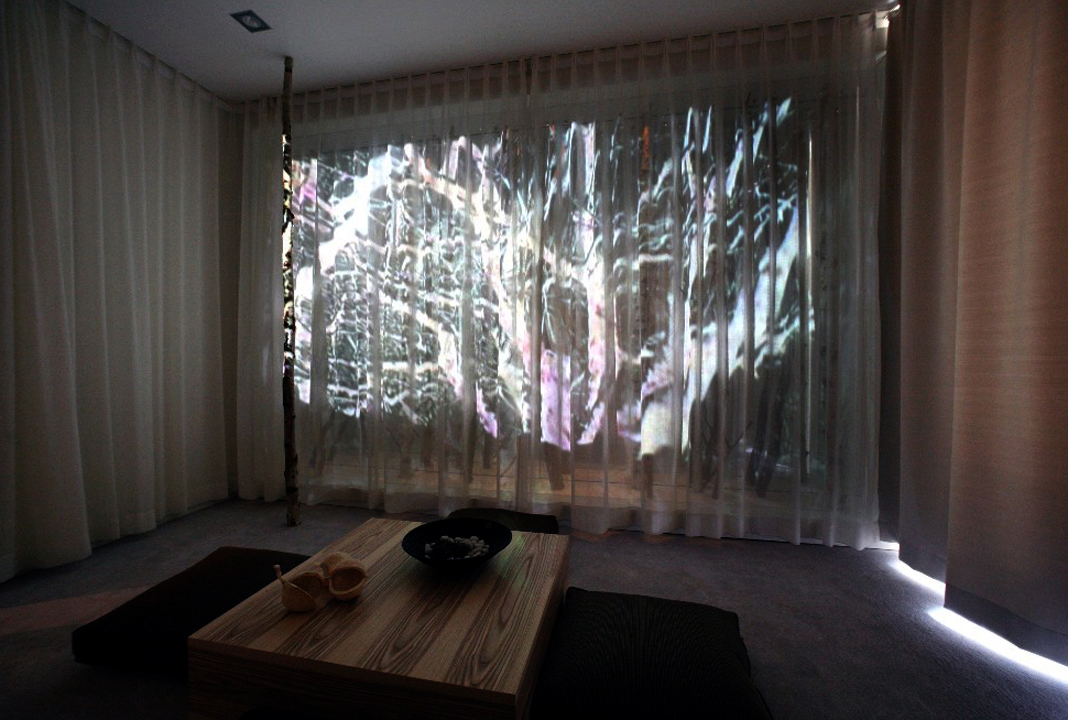 Videoinstallation aspekt b – Projektion und Raumgestaltung, Ansicht 2